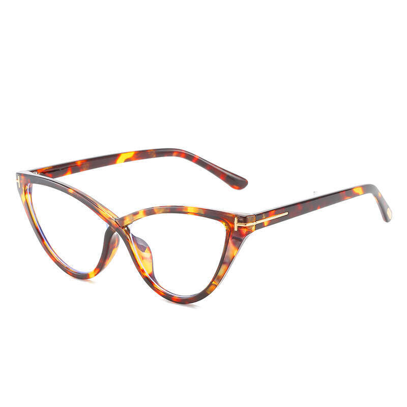 2023 New Fashion Personality Cat Eye Non-Polarized Trendy T-Shaped Anti-Blue Light Protective Glasses for Women