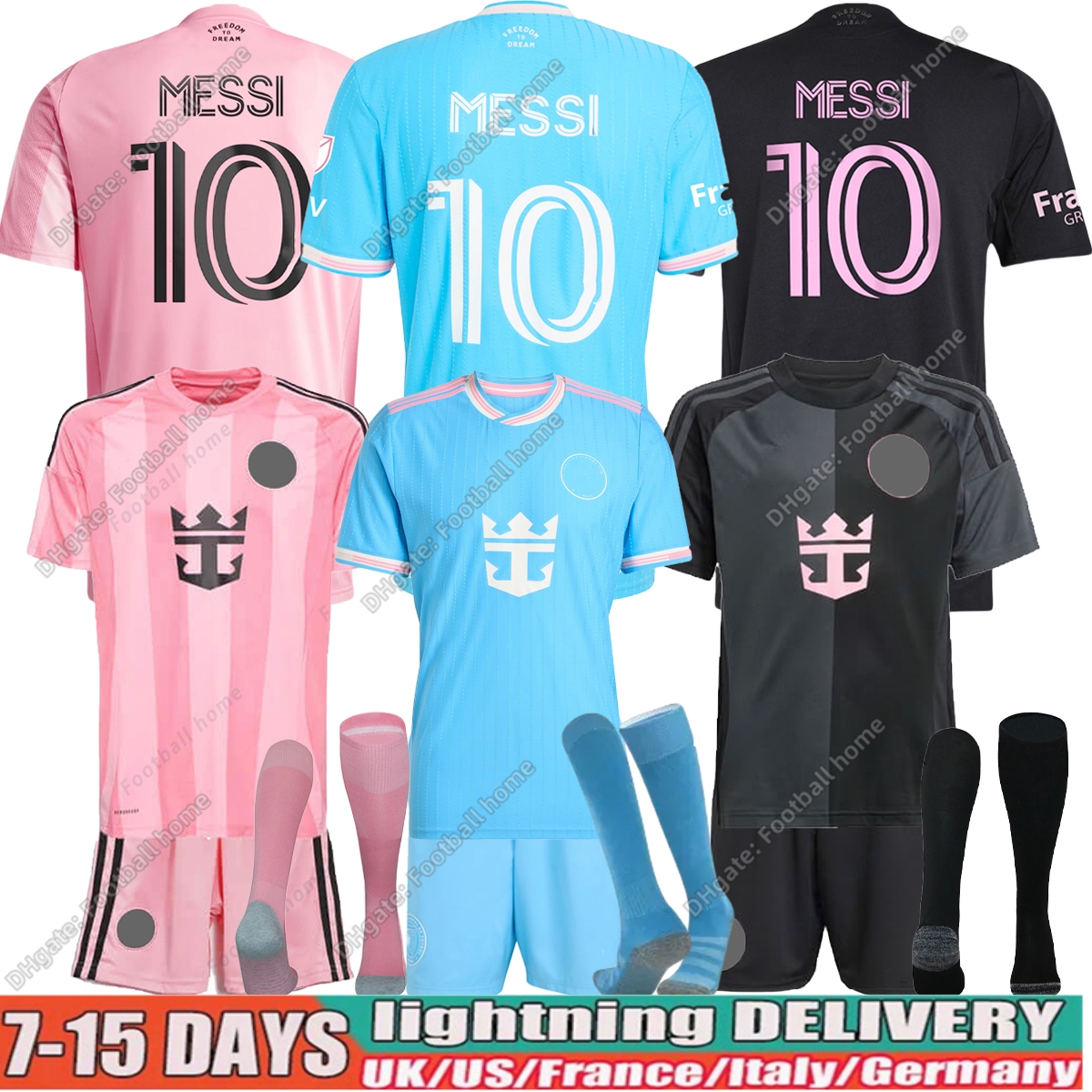 2025 2026 SUAREZ Interes CF Miamis MESSIS Third Blue Soccer Jerseys Joint 3rd Player 24 25 26 Fans version shirt Matuidi CAMPANA 24 25 football men kids kit