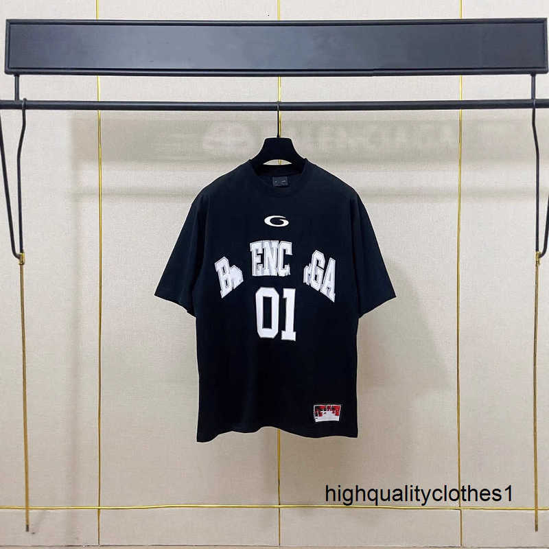 Designer 2025 Paris B Home New Basketball Jersey Embroidered Printed Short Sleeve Unisex T-Shirt YT2I