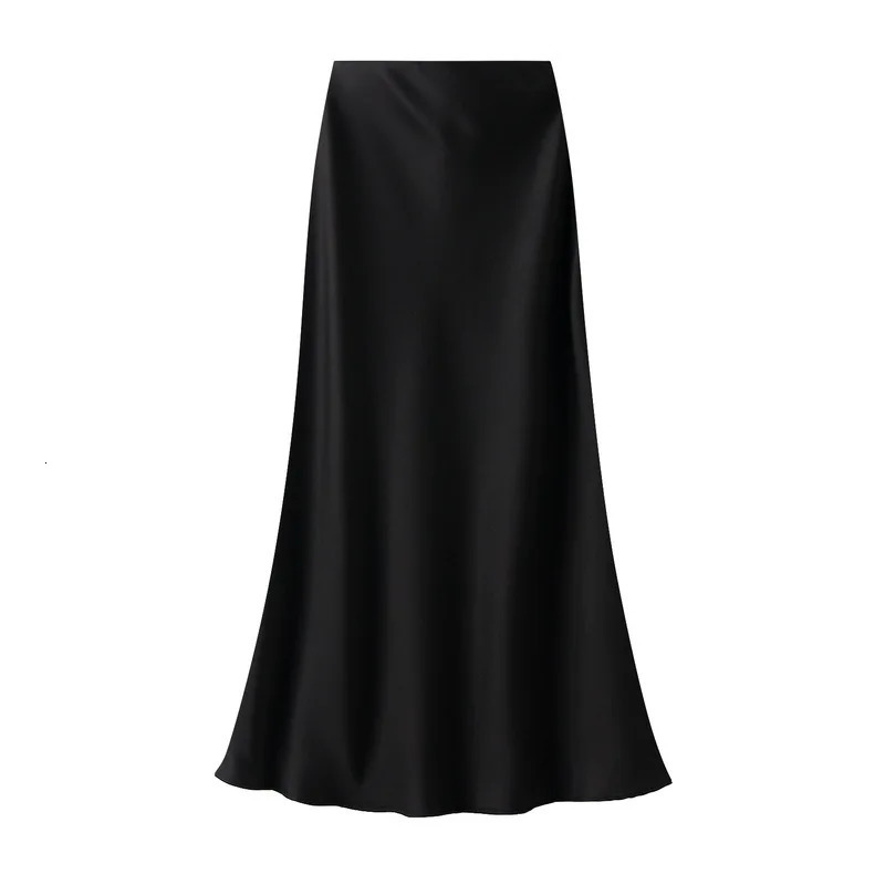 Temperament Elegant Satin Fishtail Skirt Mujer Faldas Vintage Maxi Skirts Women Party Wear Vestido De Festa Fashion Clothes 250619