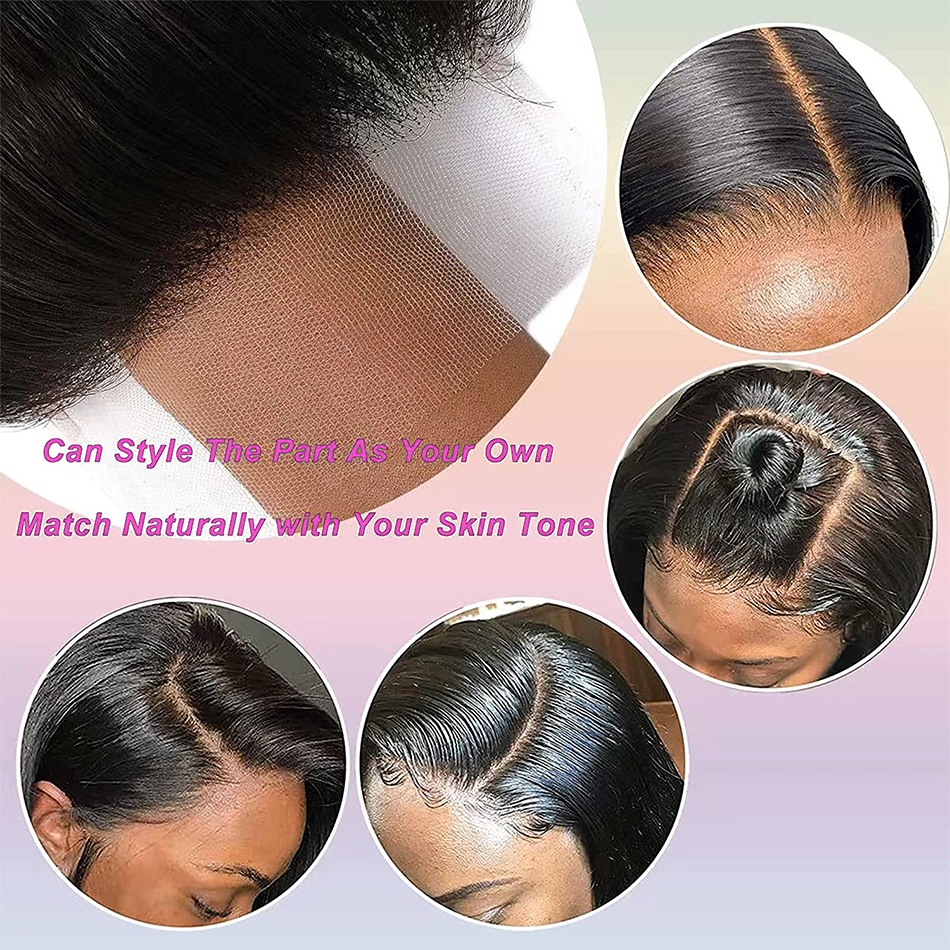 Free shipping Straight 4x4 5x5 6x6 Closure Transparent 13x4 13x6 Lace Human Hair to Ear Frontal Extensions