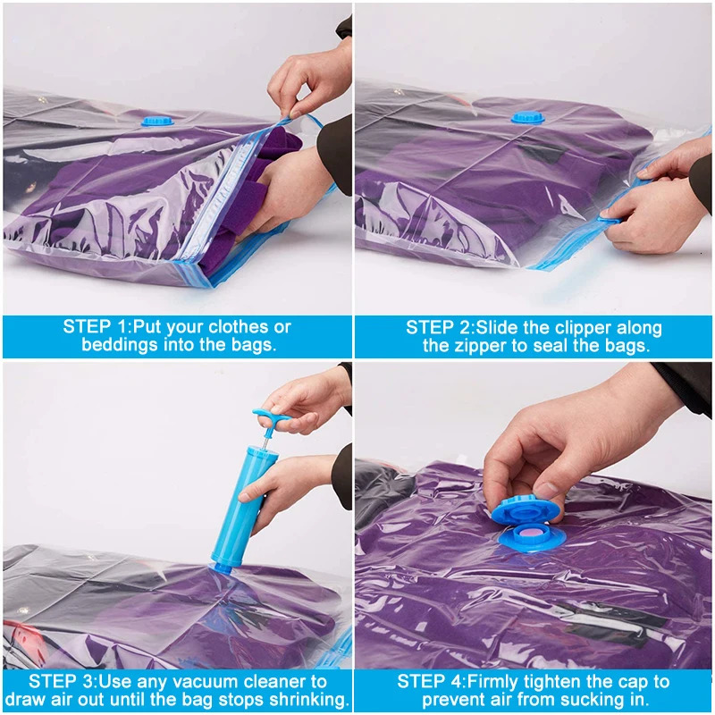 Vacuum Storage Bags Wardrobe Organizer Seal Bag Space Saving for Clothes Pillow Bedding Blanket Packaging Storager 250612