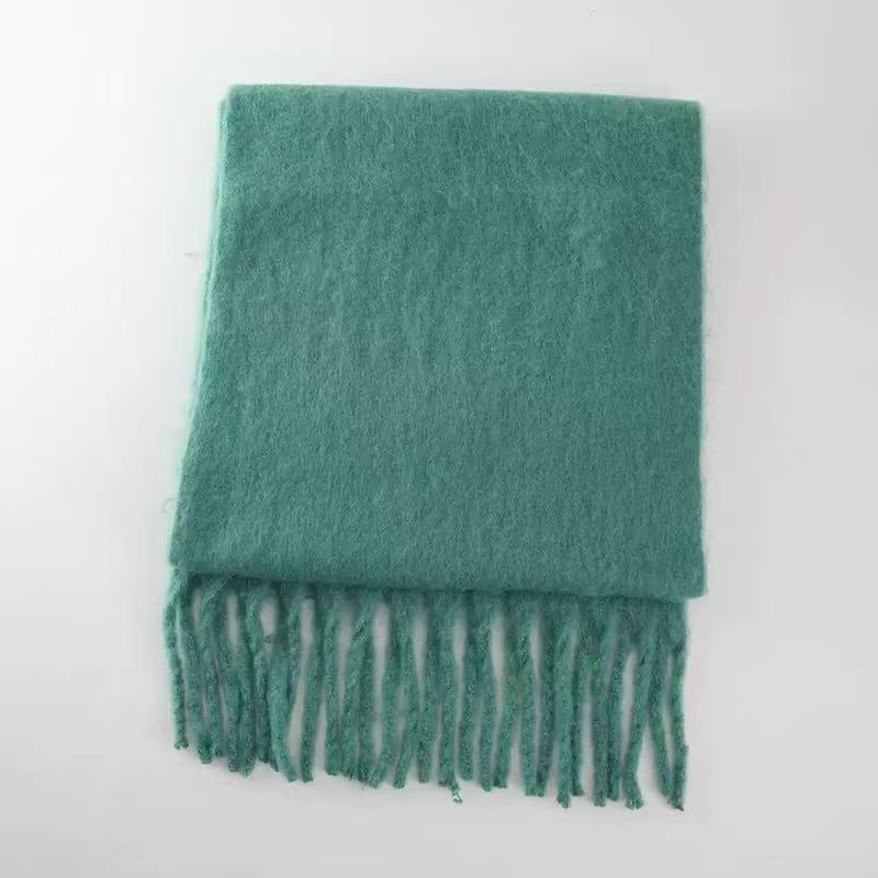 T1017 soft and thick mohair scarf women's winter warm cashmere neck shawl