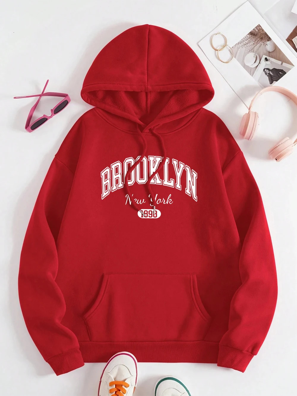 Brooklyn York 1898 City Letter Men Women Sweatshirt Fashion Crewneck Hoodies Autumn Hip Hop Clothing Casual Couple Hoody 250614