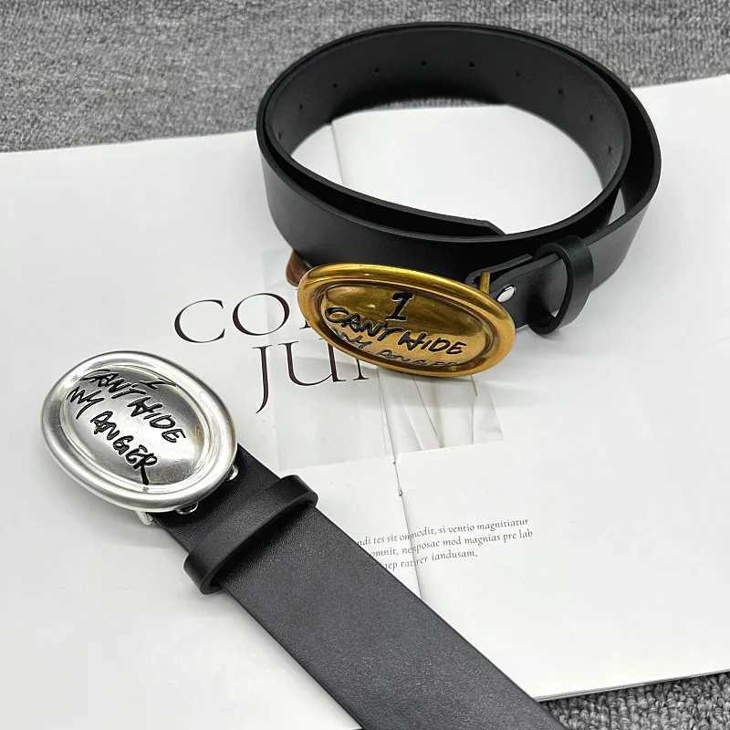 Womens Fashion Letter Buckle Genuine Leather Corset Female Cummeund Coat Waistband Dr Decoration Wide Belt XJ250620