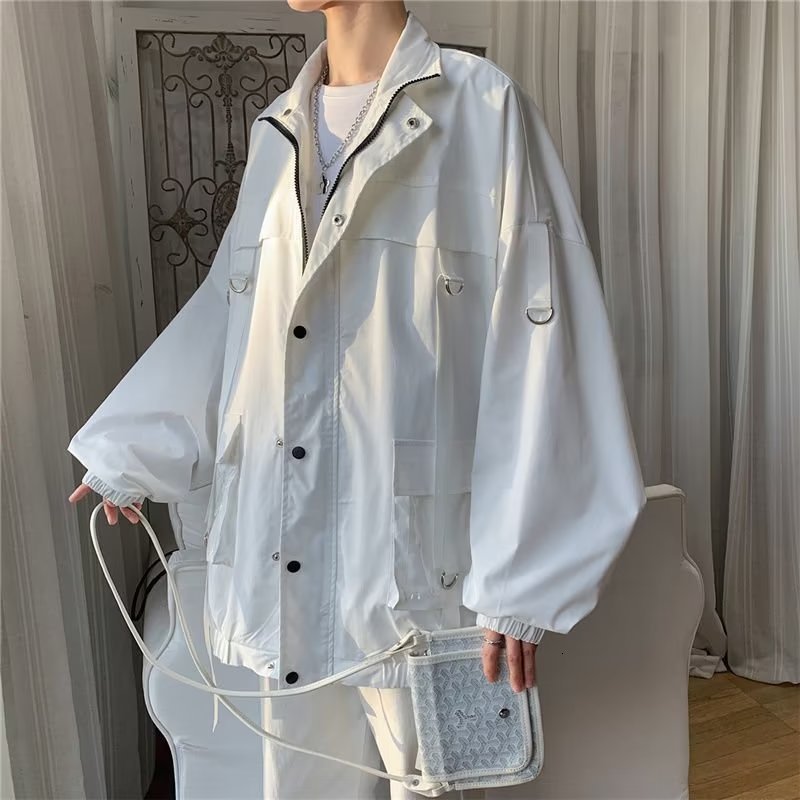 Men's Jackets Men Streetwear Jacket Black Hip Hop Autumn Cargo Harajuku Hooded Outwear Clothes oversize 5XL 6XL 7XL 221124