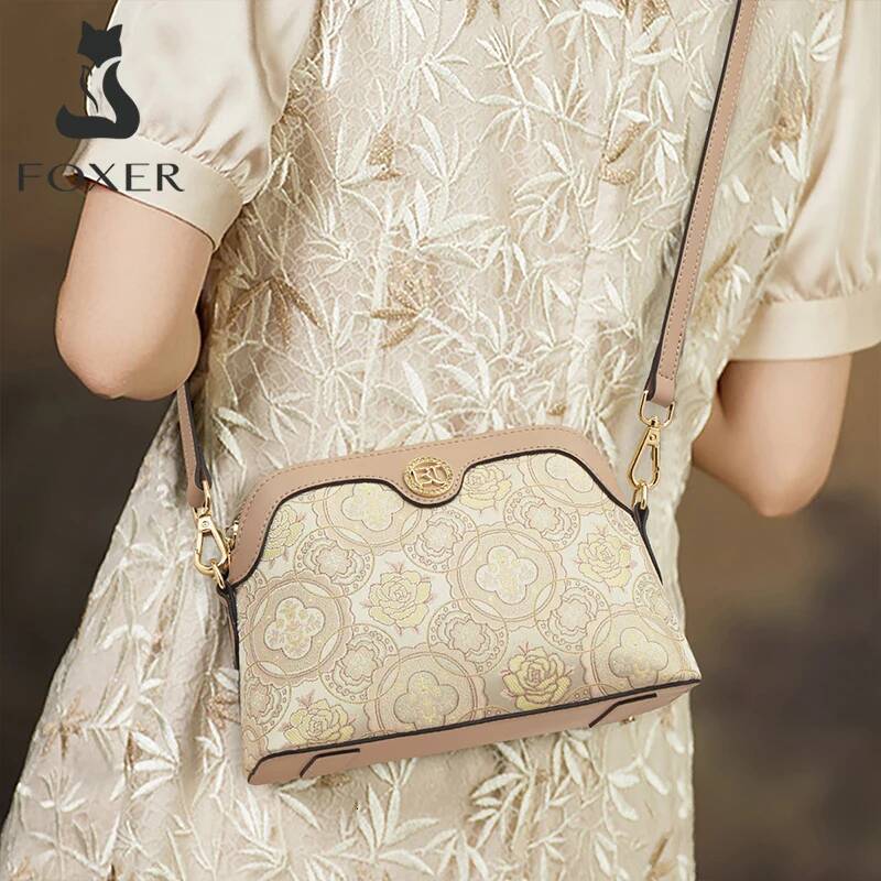 DHGM FOXER Chinese style Embroidery Women Shoulder Underarm 2025 New Large Fashion Crossbody Bag Purse Gift for Mom,Wife