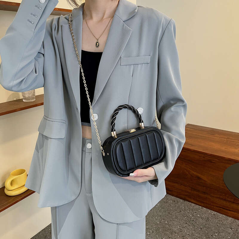 Bags Women's 2025 New Fashion Embossed Box High-Quality Handbag Chain Shoulder Crossbody Bag