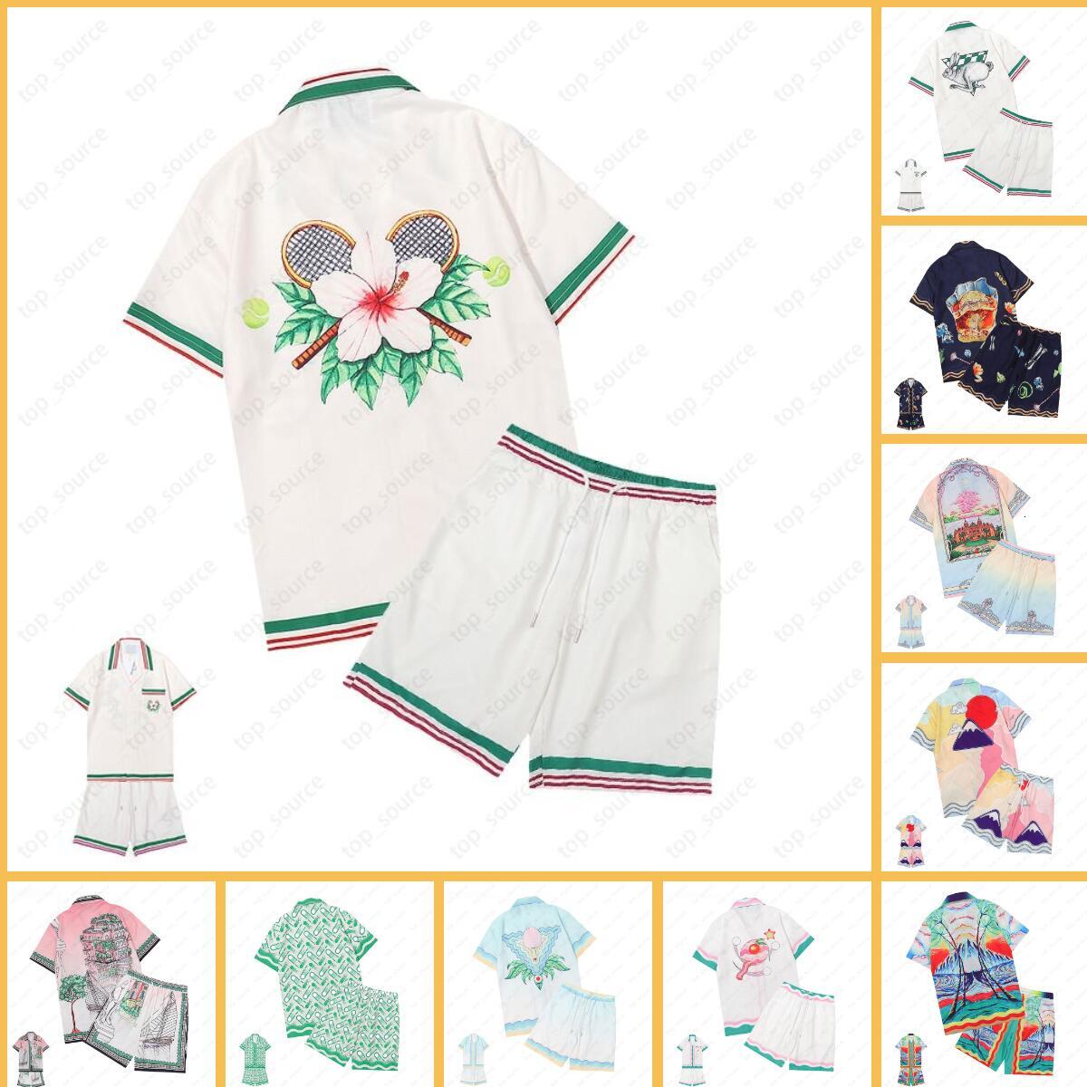 designer t shirt summer set men mens shorts t shirts set summer designer tracksuit men holiday couple printing casual looseshirt 2 piece set luxury high quality set