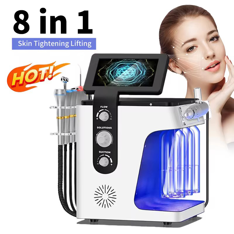 Wholesale Multifunctional 8 in 1 Skin Tightening Lifting Hydro Glow Beauty Device Infusion Facial Machines Beauty Equipment
