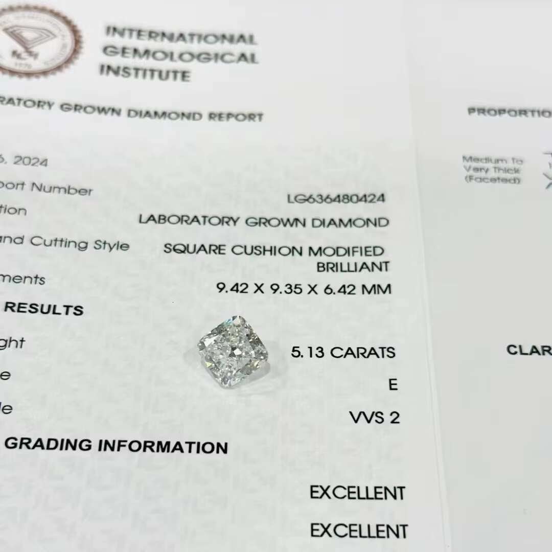 Double Jewelry Factory Price DEF VVS 3ct 4ct 5ct Oval Lab Grown Diamond with IGI Certificate CVD HPHT Lab Diamond in Stock