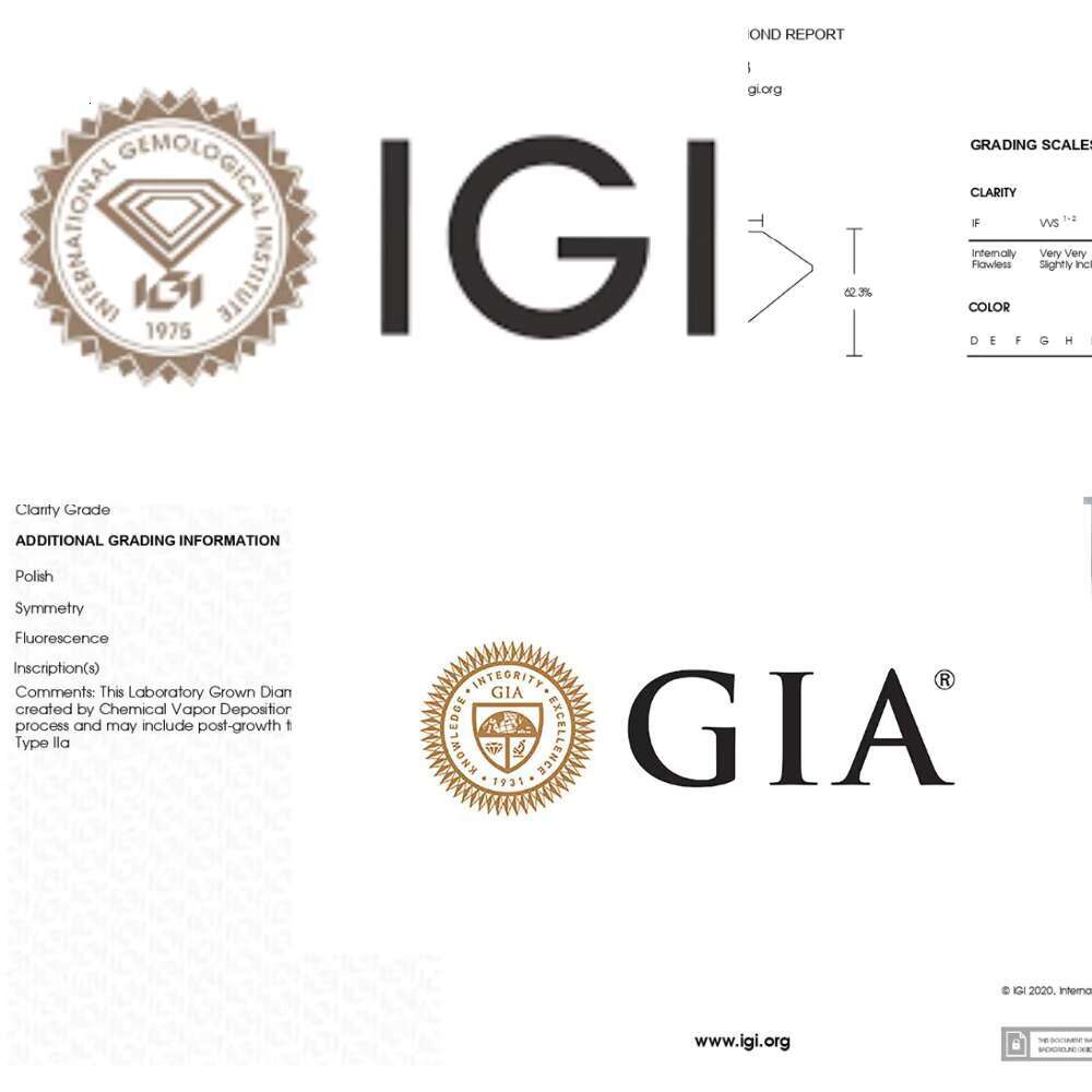 IGI GIA Certificate Radiant Cut 0.5ct 1ct 1.5ct 2ct 3ct 4ct 5ct 6ct Wholesale Lab Created Diamond HPHT CVD Lab Grown Diamond
