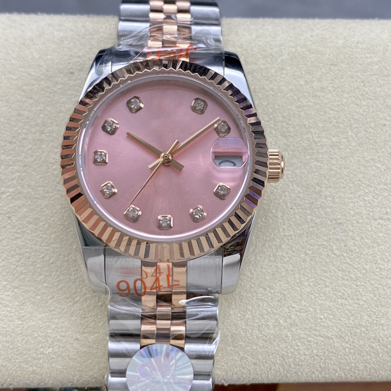 Pink Face Date Just Designer Couples Watch 41mm/36mm/31mm Mens Watch High Quality Automatic Movement Womens Luxury Waterproof Watches