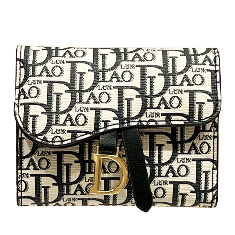 Women's Fashion Printed Wallet Free Shipping Trendy Brand Card Bag Luxury Designer Fashion Handbag Gold Label