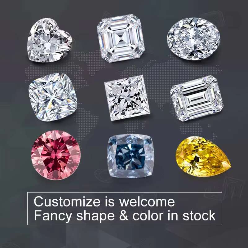 Lab Grown Diamond 0.8-2.7mm Synthetic Diamonds Melee Def Vvs VS SI Wholesale Lab Created HPHT CVD Polish Diamond 1 Carat Price