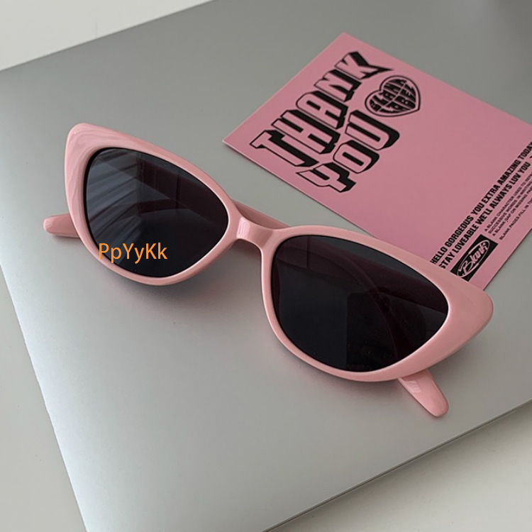 Designer sunglasses Pink cats eye sunglasses for women brown summer high-end feeling new sunglasses for men sun protection net trendy and fashionable 