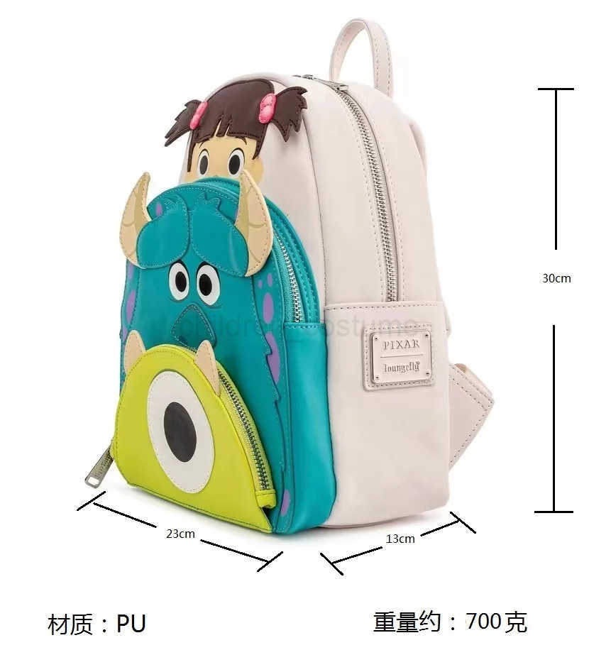 Disney Monsters University PU Leather Panel Womens Backpack Lady Bags Toy Story 3 Children Schoolbag Brand Handbag for Gift W250620