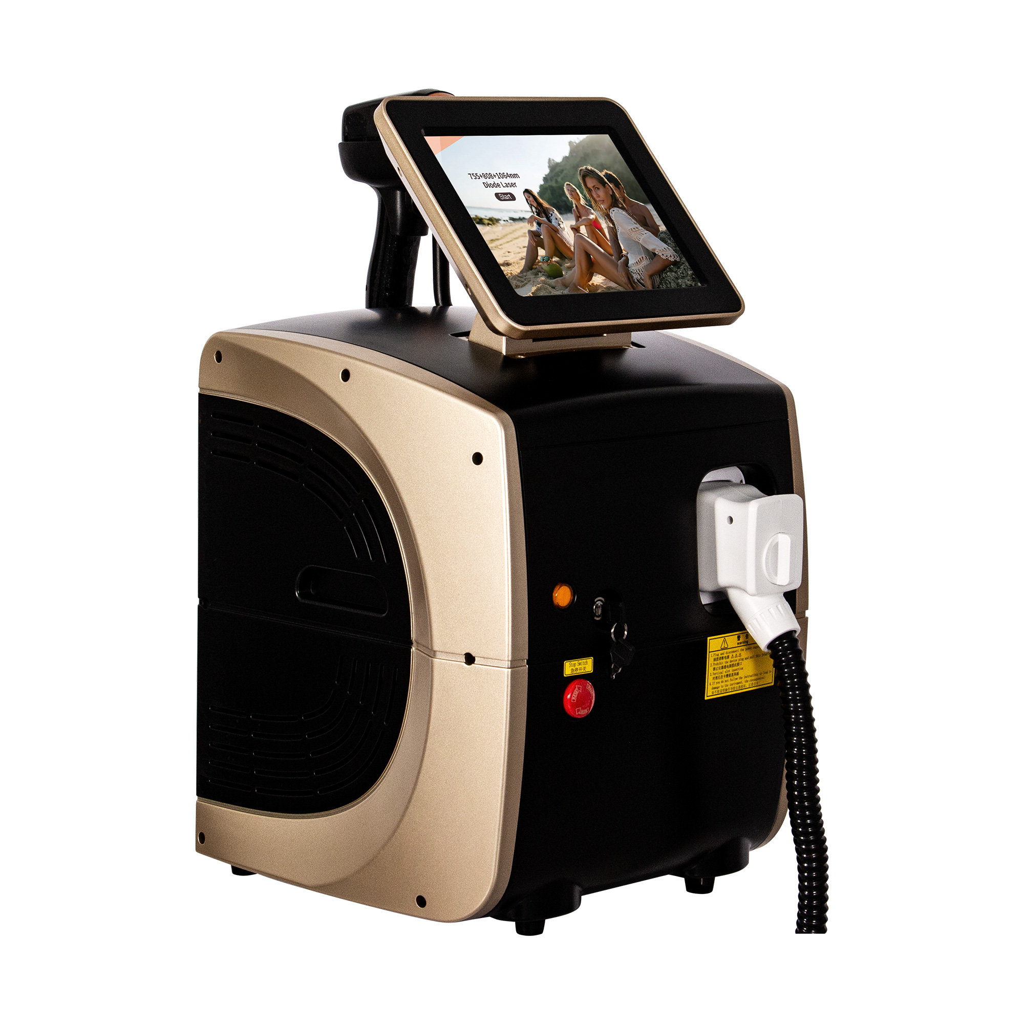 Diode Laser Hair Removal Machine Alexander Freezing Point Painless Permanent Hair Removal Device 3 Wavelength 808nm 755nm 1064nm