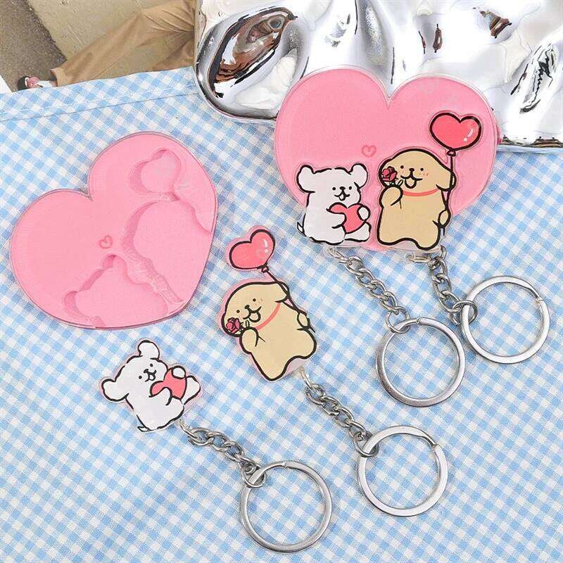Home Decor Wall Holders Anti-Lost Couples Keychains Hanger Pendant Refrigerator Sticker Cartoon Shared Keyring Key Hook Good quality