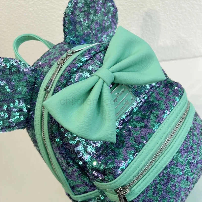 Disney Anime Cartoon Mini Backpack 3d Sequin Mickey Mouse Double Shoulder Bags Cute Backpack Bag Outdoor Leisure Bag Girl Gift W250620