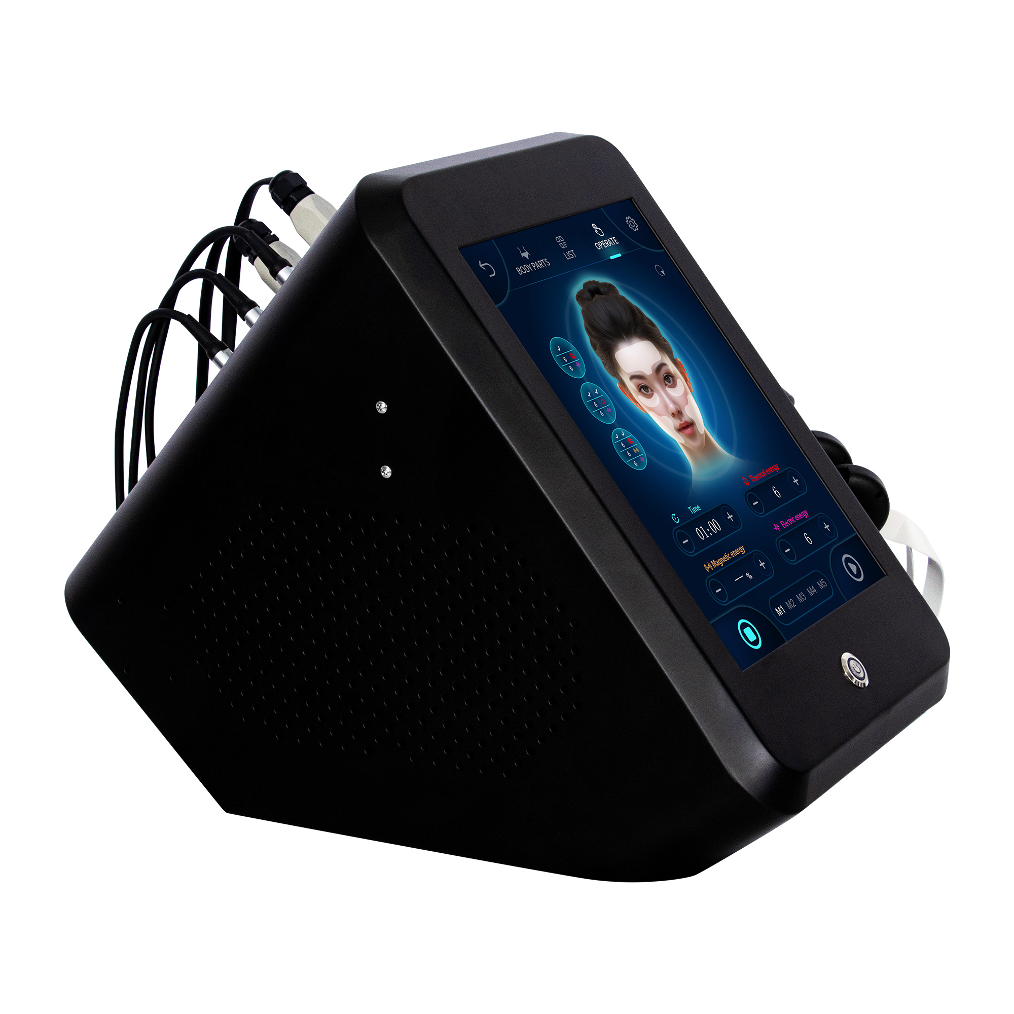 Latest Strong Pulsed Magnetic MYOSLIM And Face RF Heat Energy Output Face Vline Face Lift Wrinkle Removal Machine