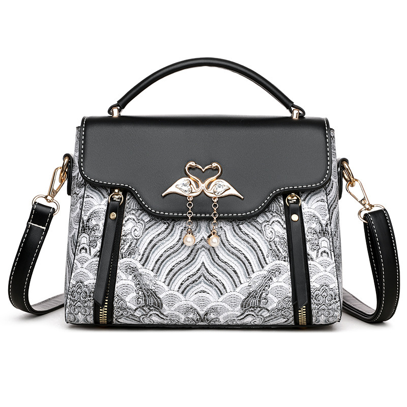 Free Shipping 2025 New Designer Bag High-end Color Blocked Chinese Embroidery Women's Handbag Multifunctional Fashionable High-quality Shopping B