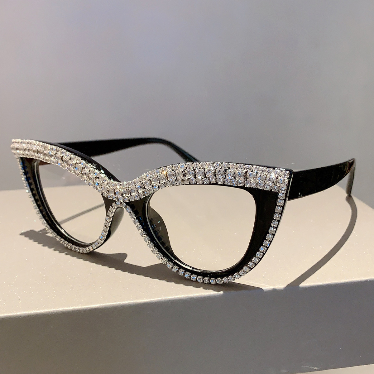 Moissanite Luxury Gothic Punk Women's Sunglasses Crystal Rhinestone Embellished UV400 Polarized Statement Eyewear Instagram Influencer Trending