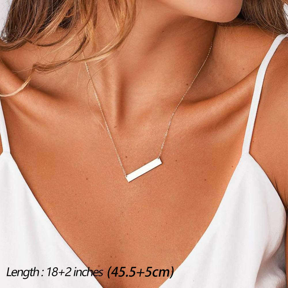 1 set Dainty Layered Necklace, Handmade 14K Gold Plated Y Pendant Multi-layer Bar Disc Necklace Adjustable Layering Choker Necklaces Women, Prefect gi