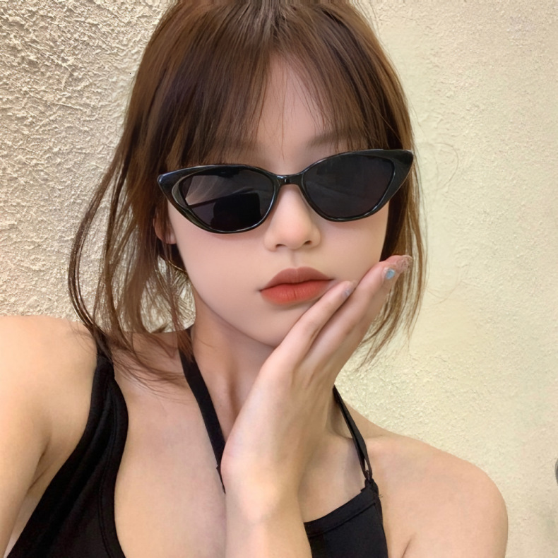 Designer sunglasses Pink cats eye sunglasses for women brown summer high-end feeling new sunglasses for men sun protection net trendy and fashionable 