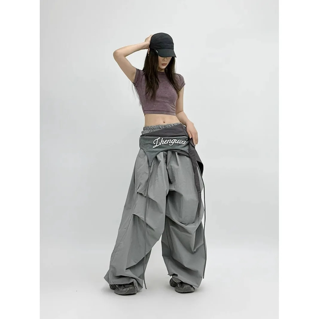 American Retro Girl Work Pants Loose Street Dance Hip-hop Trend Korean Clothes Womens Clothing Traf Womens 250617