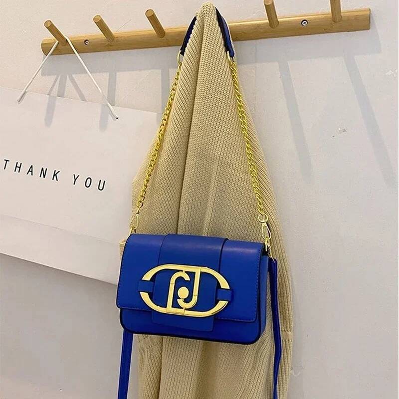 DHGM DHGM Metal Buckle Flap Crossbody Chain Shoulder Bag,Women Square Underarm Messenger Bag,Ladies Casual Versatile Commute Handbag 2024