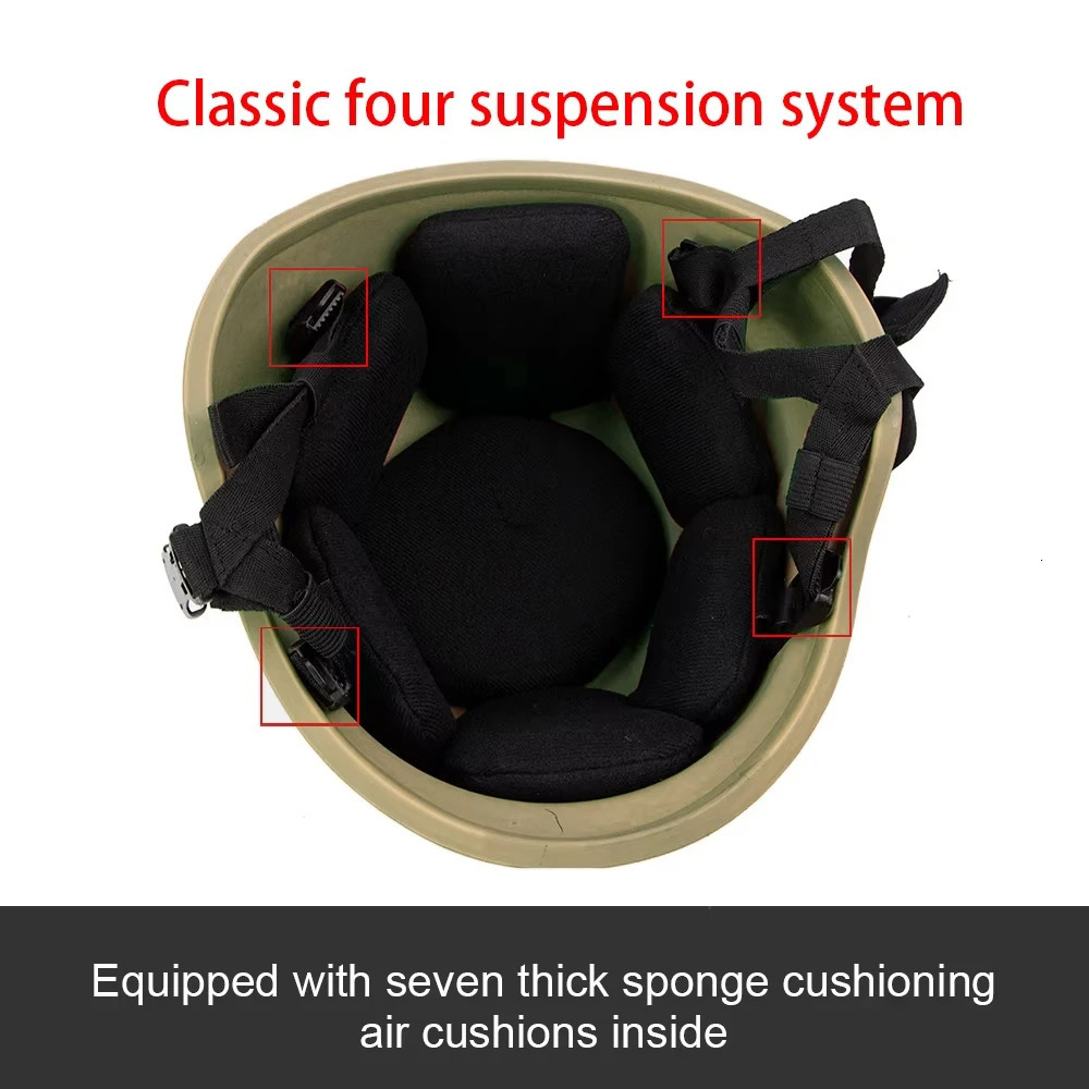 BOOIU M88 Tactical Helmet Fiberglass Material Outdoor Sport Training CS Hunting Protective Military Equipment 250611