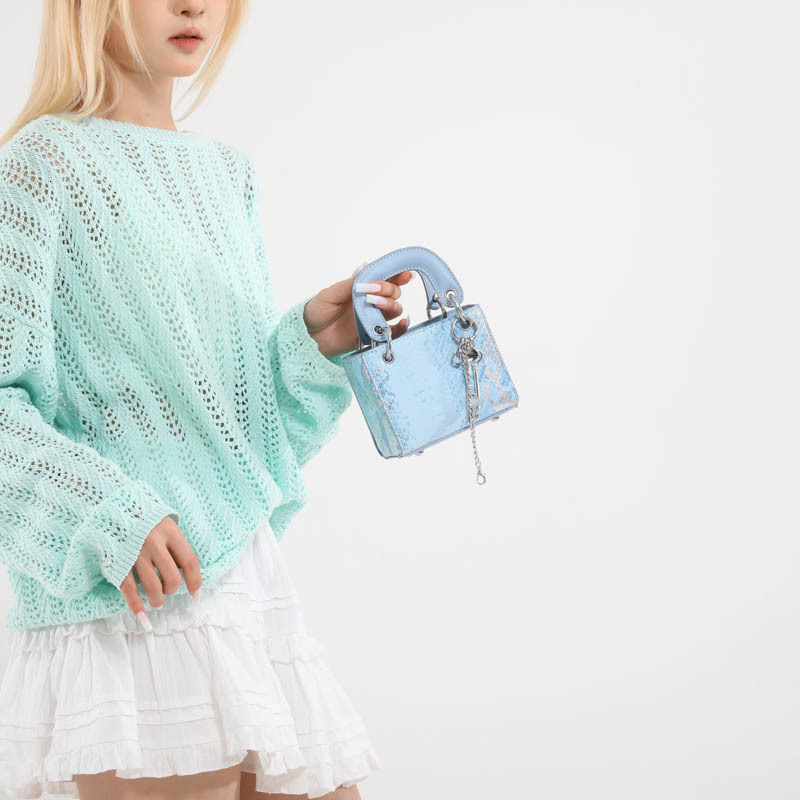 Free Shipping 2025 New Designer Bags Fashionable And High-quality Shopping Bags High-end Gradient Diamond Handbags Retro And Trendy Exquisite Small Sq