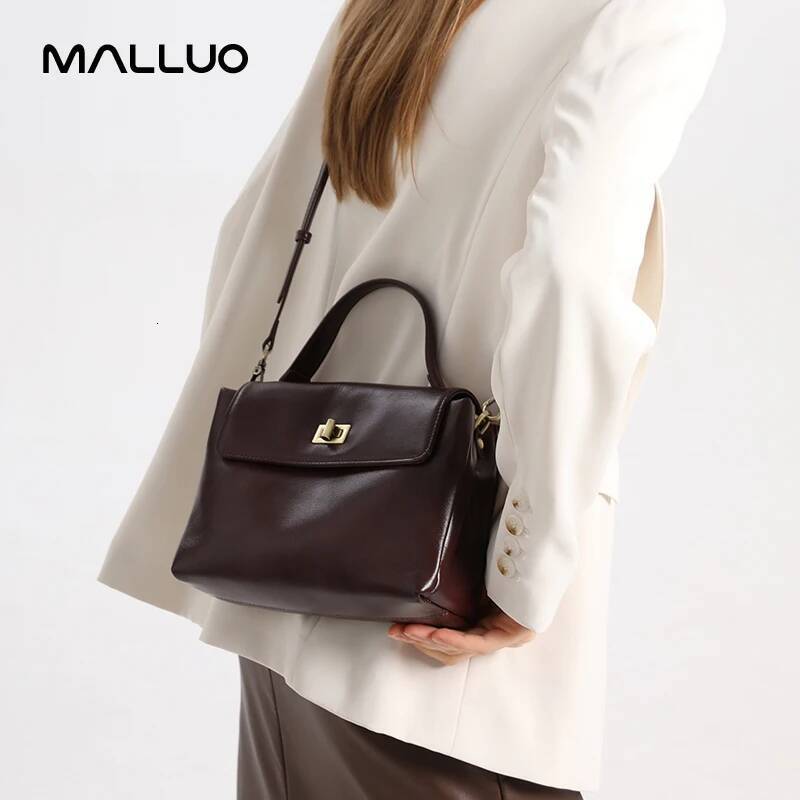 DHGM DHGM Cowhide Genuine Tote Bag for Women Soft Natural Cow Leather Fashion Crossbody Bags Female Shoulder Handbag Lady