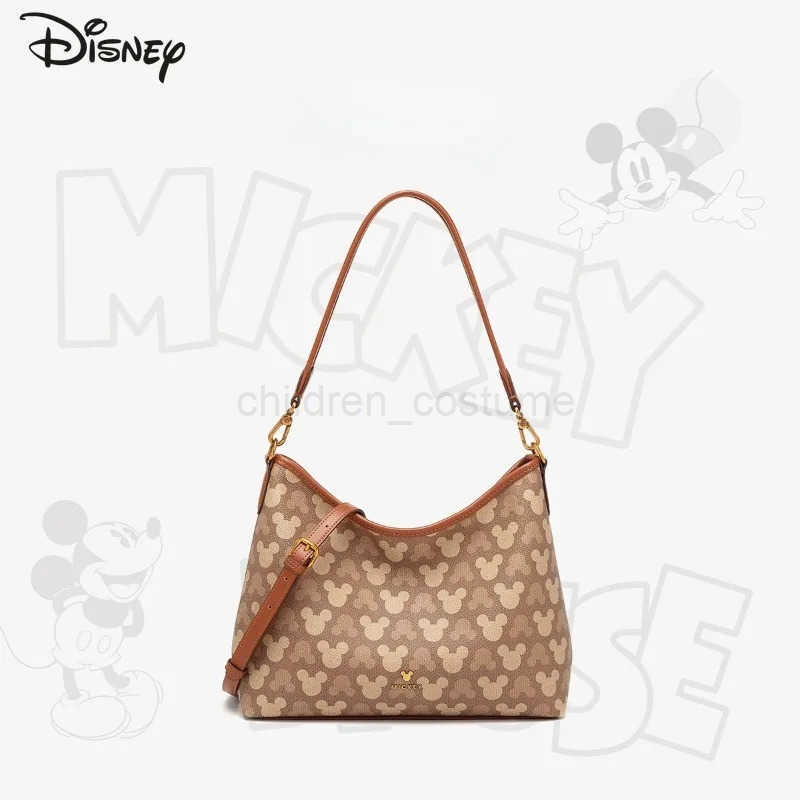 DISNEY Mickey Original 2025 New Womens Handbag Fashion High Quality Womens Shopping Bag Cartoon Large Capacity Womens Shoulder Bag W250620