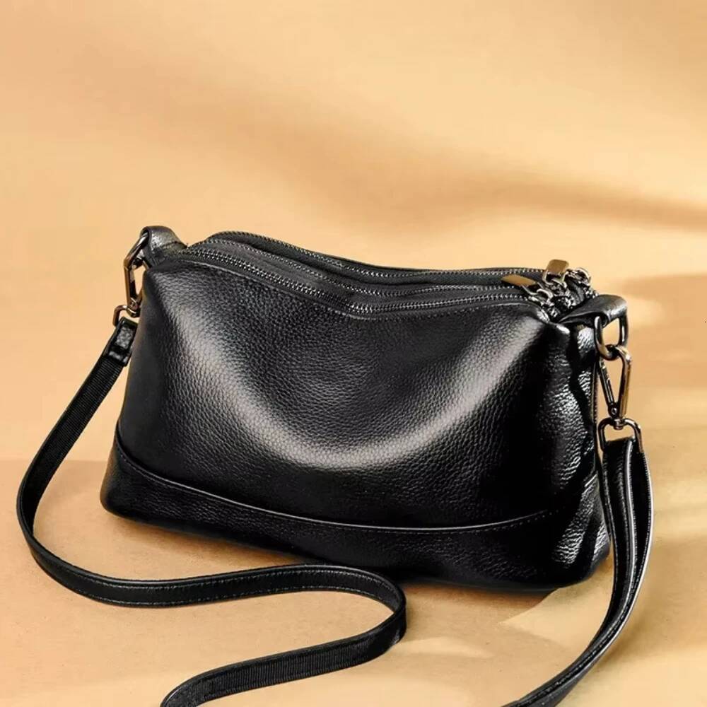 DHSM New Fashion Women Genuine Leather Handbags Women's Designer Female Shoulder Bags Brand Cowhide Ladies Messenger Bag