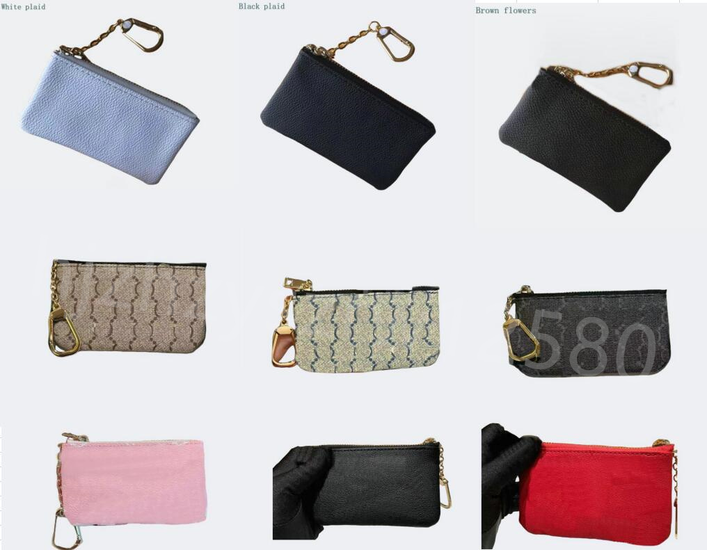 KEY POUCH Damier leather holds good quality famous classical designer women key holder coin purse small leather Key Wallets no box