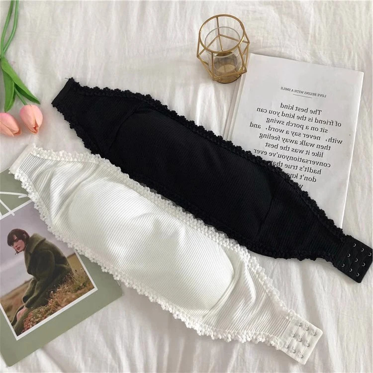 Lace Strapless Bra Women Sexy Tube Top Invisible Push Up Bralette Lady Seamless Underwea Lingerie Summer Chest Wraps Crop Tops 250609