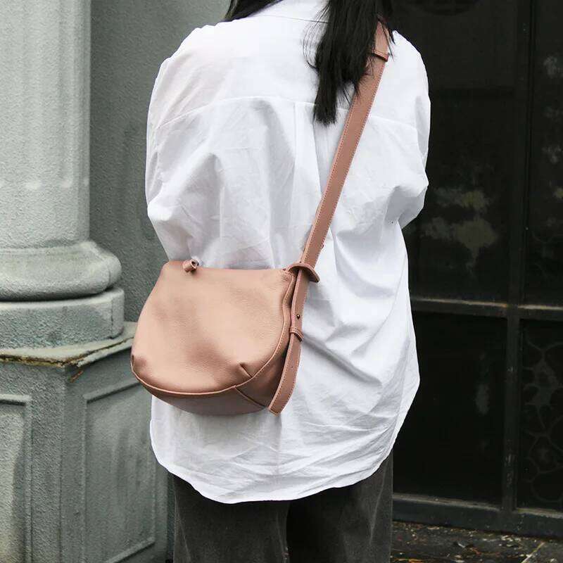 Soft Wide Strap Crossbody Women 2024 New Designer Handbag Purses Real Leather Single Shoulder Messenger Fashion Bag