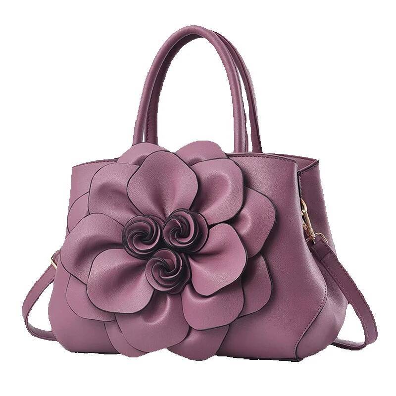 Free Shipping 2025 New Designer Bag Fashionable And High-quality Shopping Bag High-end Simple And Elegant Rose Large Capacity Women's Single Shou
