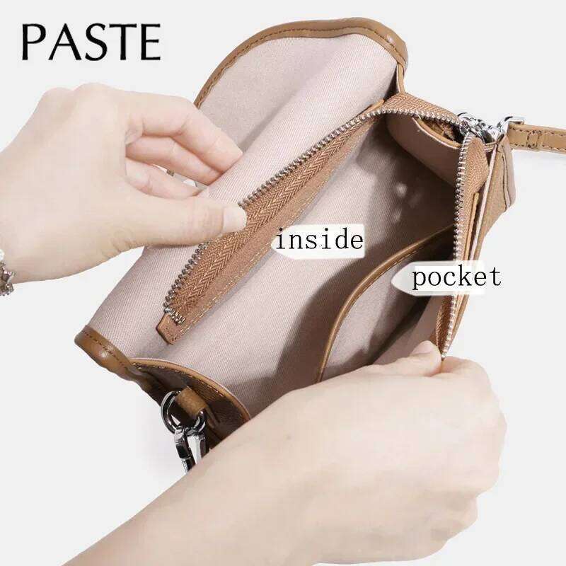 Retro Wide 2 Straps Crossbody Bags Women Designer Cow Leather Lady Shoulder Messenger Small Flap Square Bag 2025/06/19