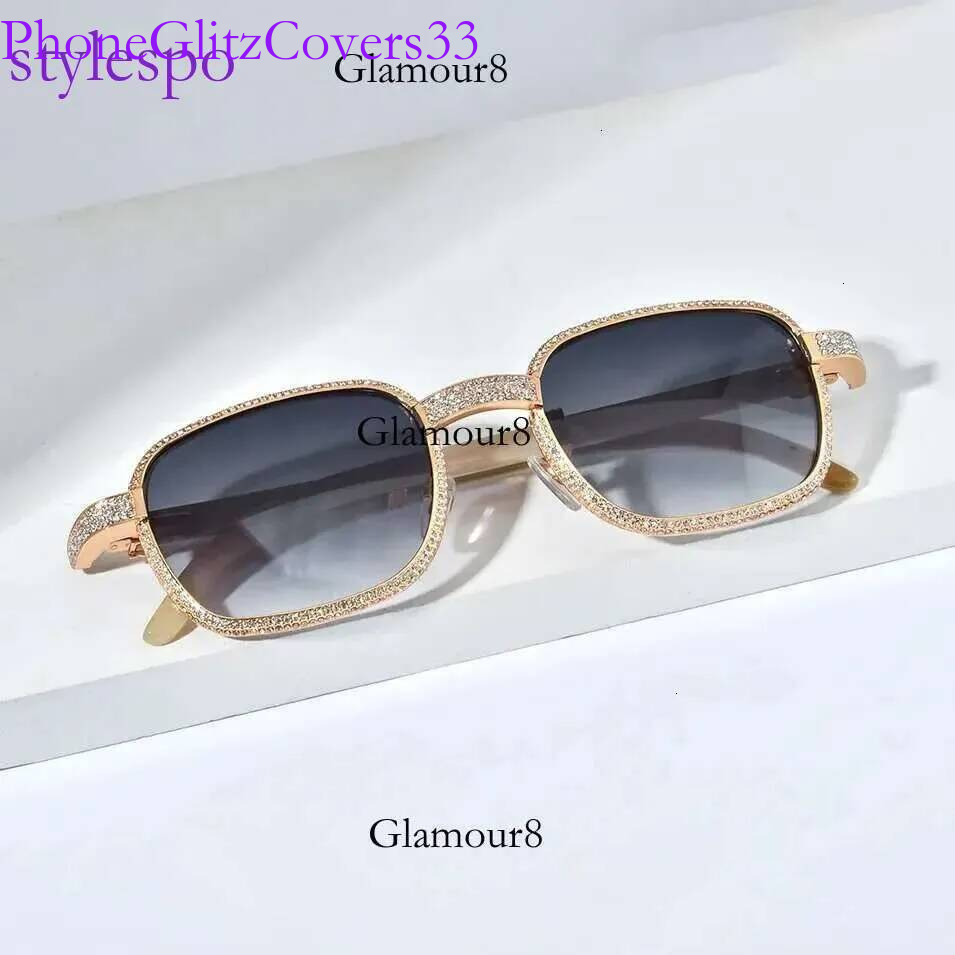 Custom Pass Tester Iced Out VVS Moissanite Dia Letter Lens Colored Glasses Eyewear Sunglasses Jewelry For Men Women