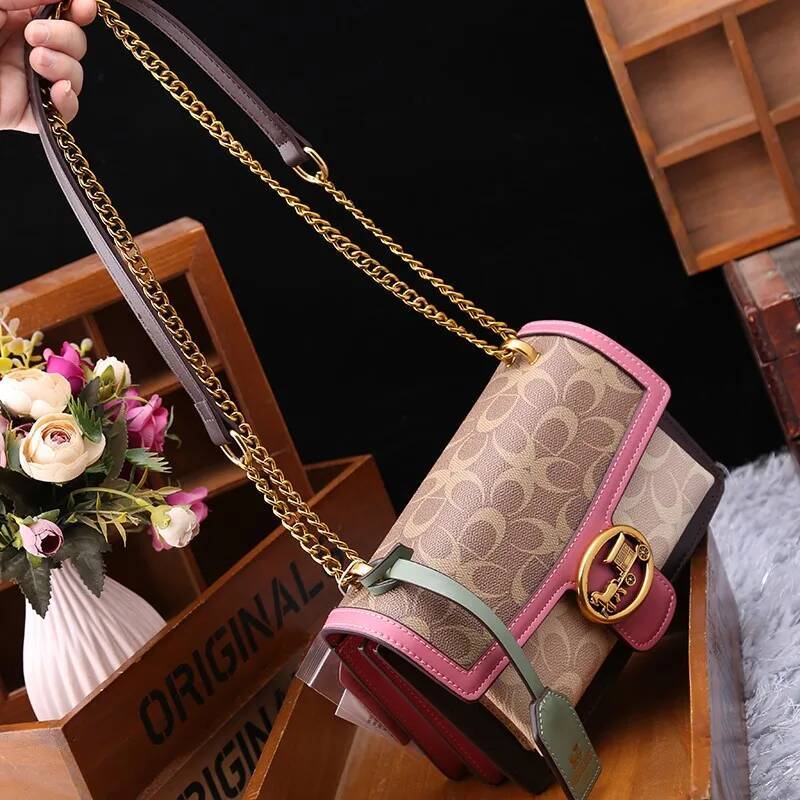 DHGM Light women's 2025 new high-end color contrast single shoulder underarm bag designer fashionable crossbody small squa