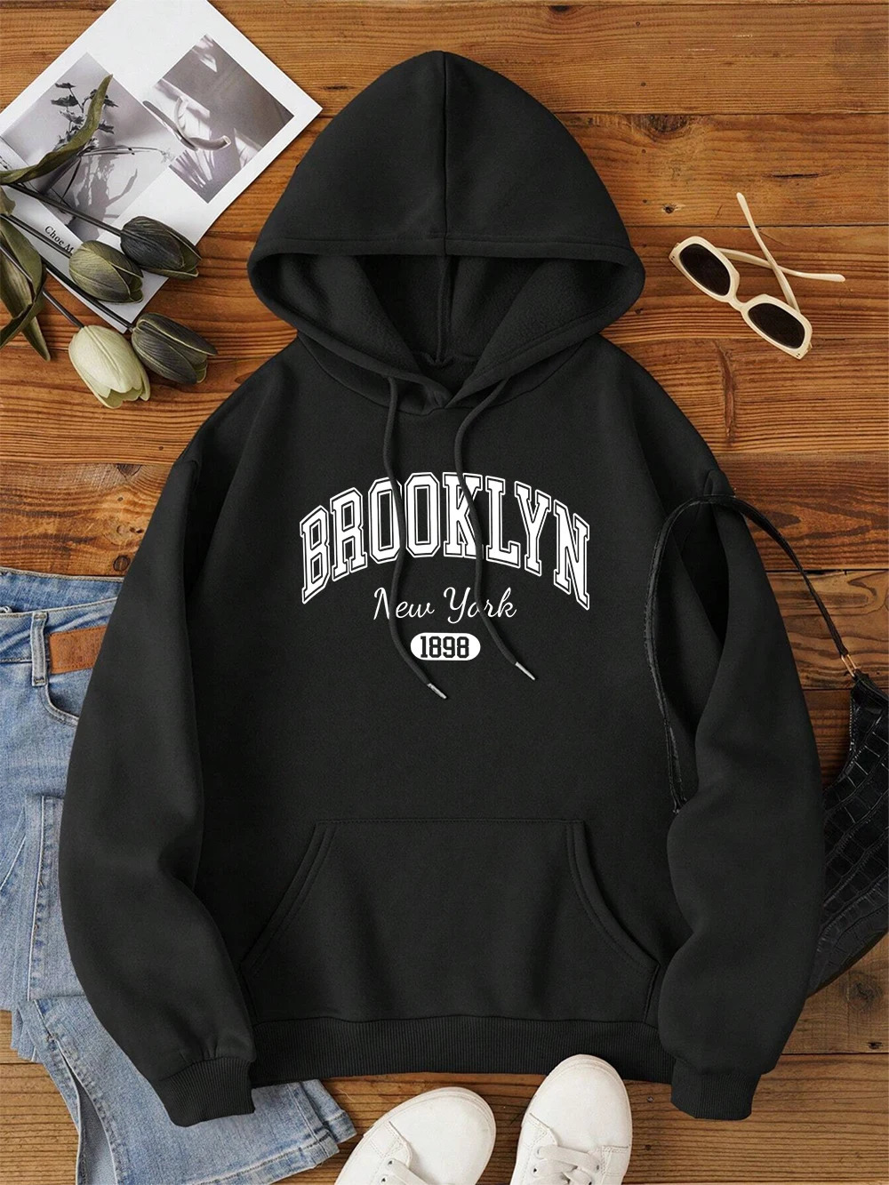 Brooklyn York 1898 City Letter Men Women Sweatshirt Fashion Crewneck Hoodies Autumn Hip Hop Clothing Casual Couple Hoody 250614