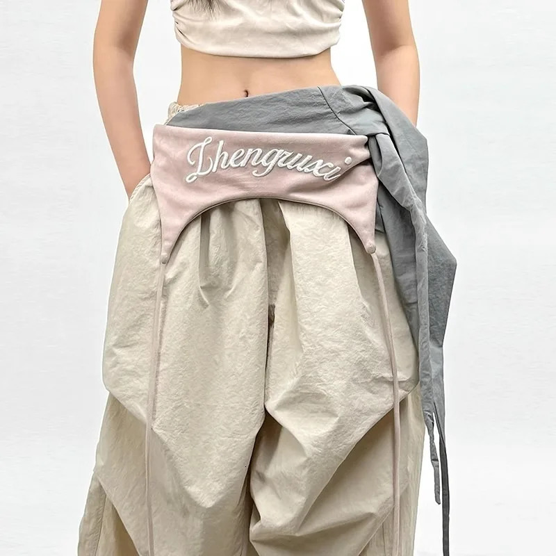 American Retro Girl Work Pants Loose Street Dance Hip-hop Trend Korean Clothes Womens Clothing Traf Womens 250617