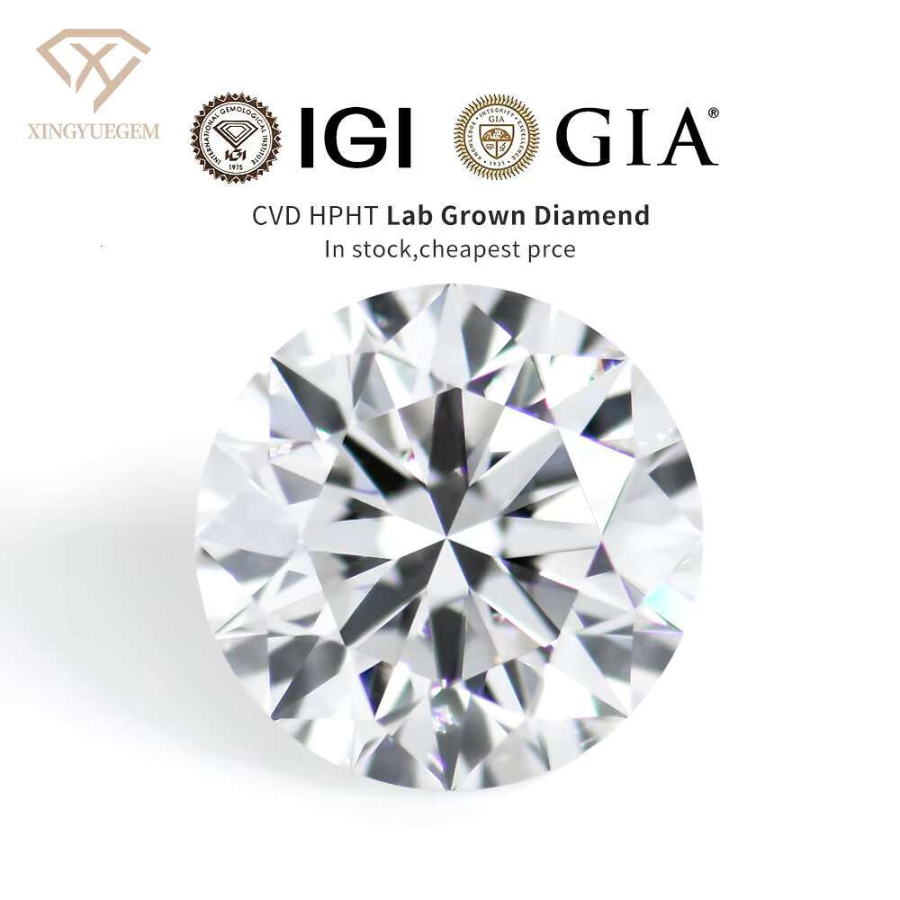 Lab Grown Diamond HPHT D Color 1carat Vs Round Brilliant Cut Diamond with IGI Certificate