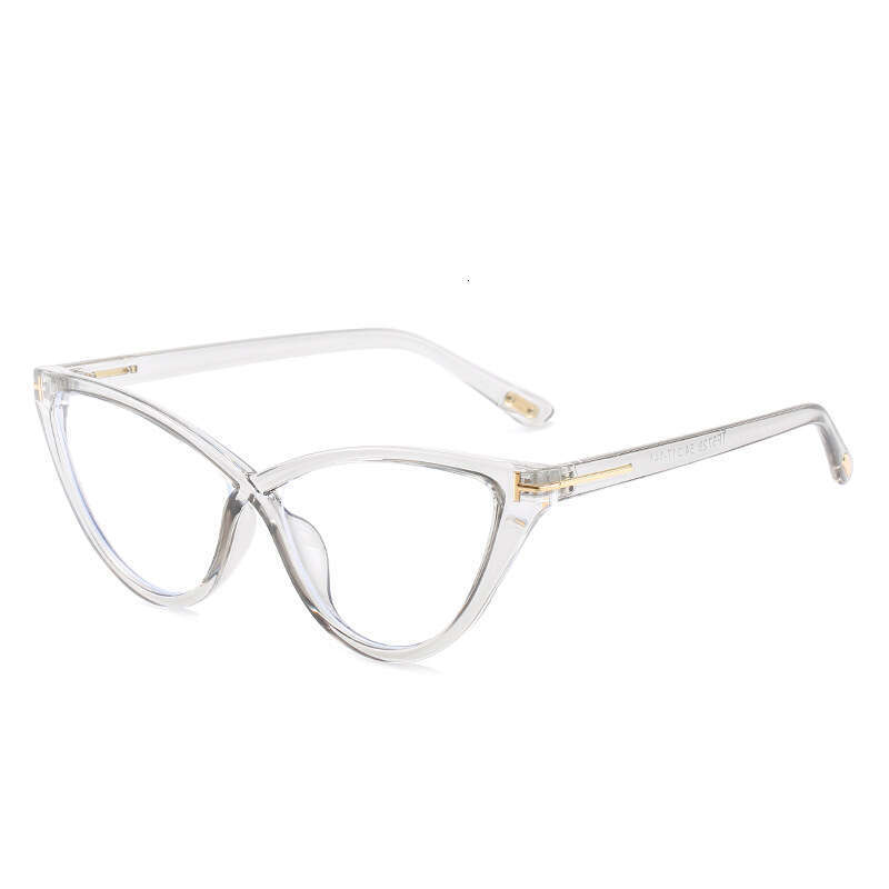 2023 New Fashion Personality Cat Eye Non-Polarized Trendy T-Shaped Anti-Blue Light Protective Glasses for Women