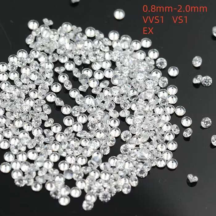 Lab Grown IGI Certified 0.7mm 3mm CVD HPHT VVS1 VS1 Round Brilliant Cut Clarity Melee Loose Lab Diamonds