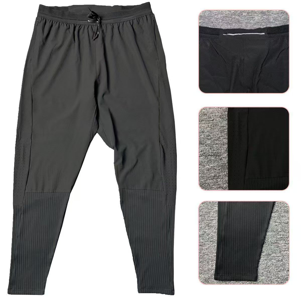 2025 Sports stretch sweatpants basketball mens gym elastic pants fitness tights sportswear quick drying running training compression jogger