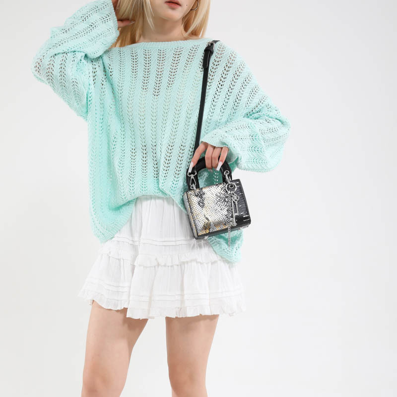 Free Shipping 2025 New Designer Bags Fashionable And High-quality Shopping Bags High-end Gradient Diamond Handbags Retro And Trendy Exquisite Small Sq